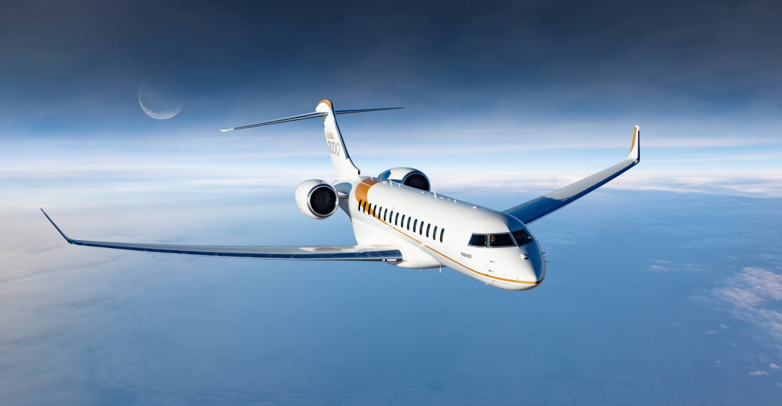Bombardier Global 8000 business jet.