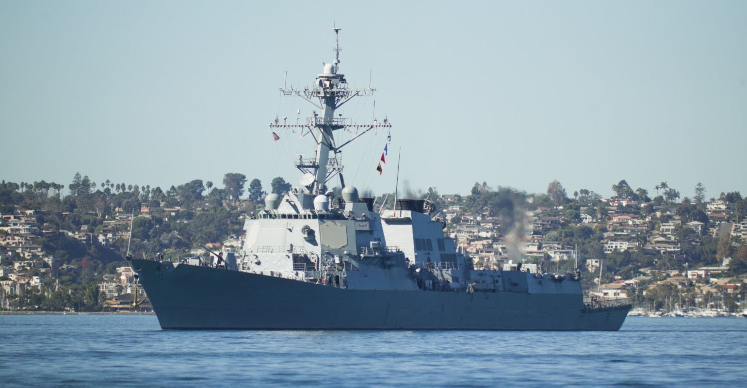 DDG 51 Arleigh Burke-class guided-missile destroyer.
