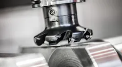 CNC milling machine in operation.