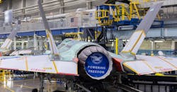 Lockheed F-35 engine installation. Lockheed F-35 engine installation.