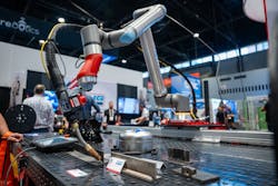 Universal Robots UR8 Long long-reach collaborative robot at FABTECH 2025. Universal Robots UR8 Long long-reach collaborative robot at FABTECH 2025.