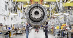 GE Aerospace workers. GE Aerospace workers.