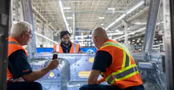 Employees work on the BrightDrop Zevo 600 production line at CAMI Assembly, Canada’s first full-scale EV plant. Employees work on the BrightDrop Zevo 600 production line at CAMI Assembly, Canada’s first full-scale EV plant.
