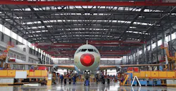 Airbus A320 series final assembly line, Tianjin, China. Airbus A320 series final assembly line, Tianjin, China.