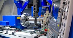 CNC machine and control panel. CNC machine and control panel.