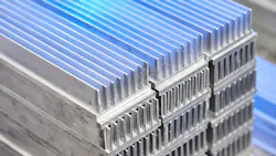 A stack of aluminum billets. A stack of aluminum billets.