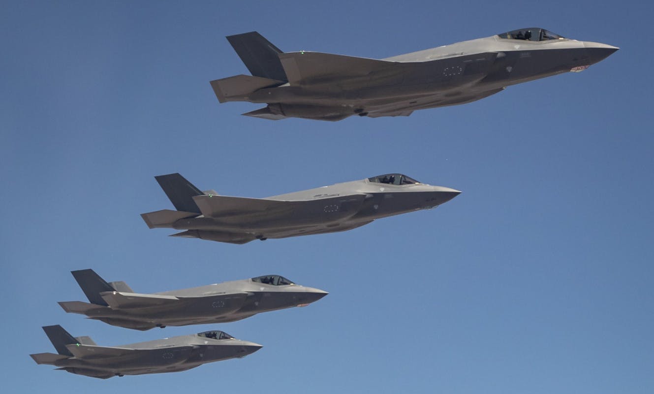 4 Lockheed Martin F-35 aircraft.