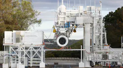 GE Passport engine on a test stand at GE Aerospace Peebles Test Operation.