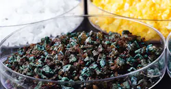 Molten chloride salts, crystals and crystallized rare earth sediments, chemicals used to produce various industrial items. Molten chloride salts, crystals and crystallized rare earth sediments, chemicals used to produce various industrial items.