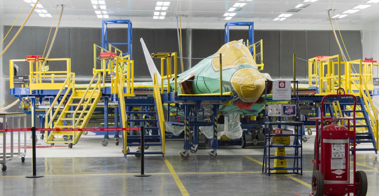 F-35 aircraft finishing. Lockheed Martin, Fort Worth, Tex.