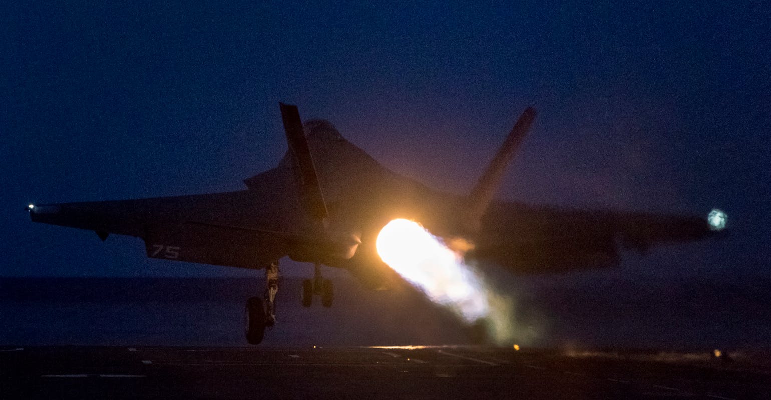 F35 engine power module demo, USS George Washington, August 2016.
