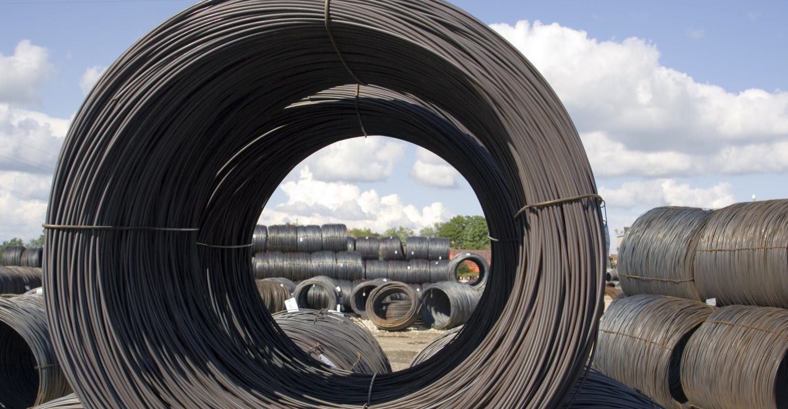 Hot-rolled steel coil.