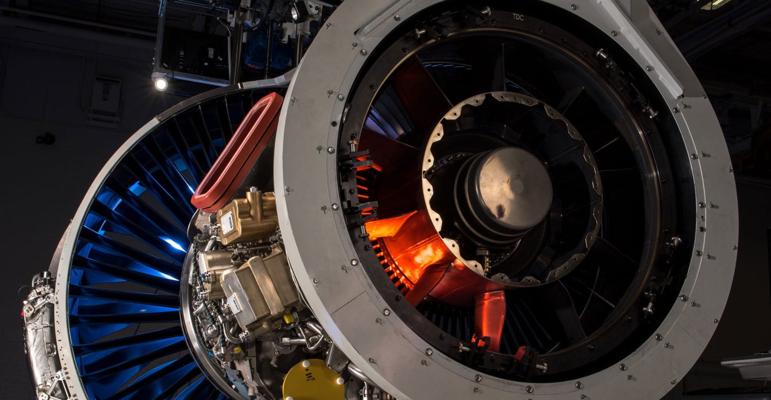 GTF Advantage engine on test stand.