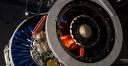 GTF Advantage engine on test stand. GTF Advantage engine on test stand.