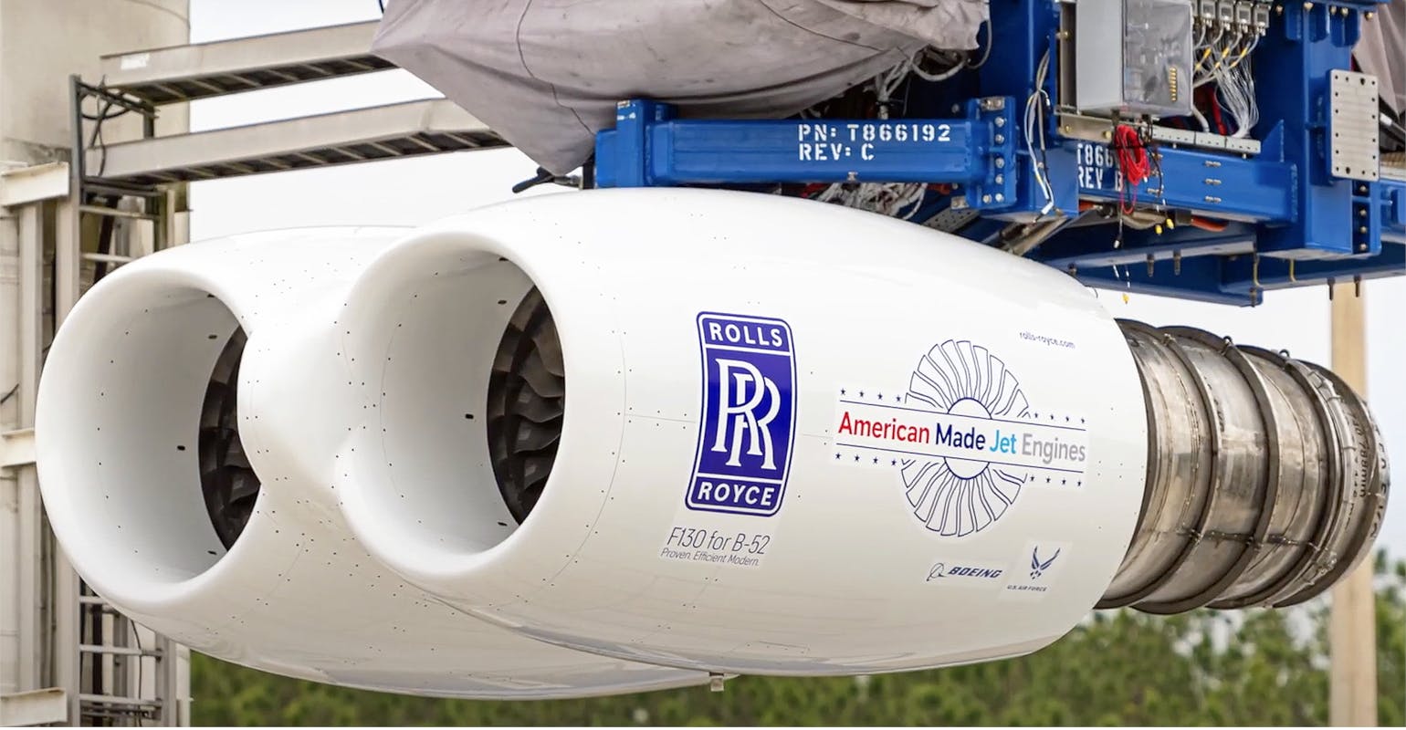 Rolls-Royce F130 high-bypass turbofan engines