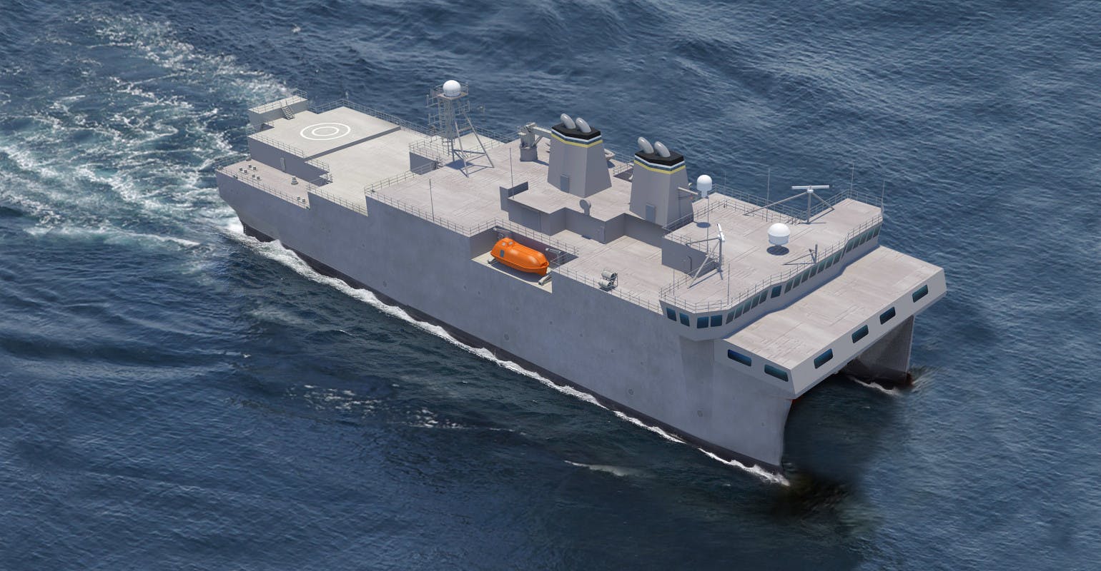 USN T-AGOS 25 ocean surveillance ship