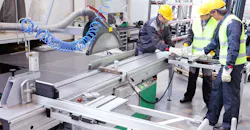 CNC machine shop with lathes, technicians and workers. CNC machine shop with lathes, technicians and workers.