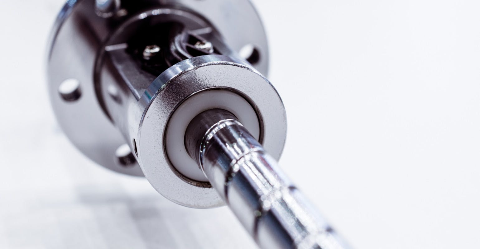High precision ball-screw linear actuator for a CNC machine.