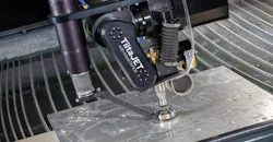 OMAX TiltaJET taper-eliminating abrasive jet cutting head