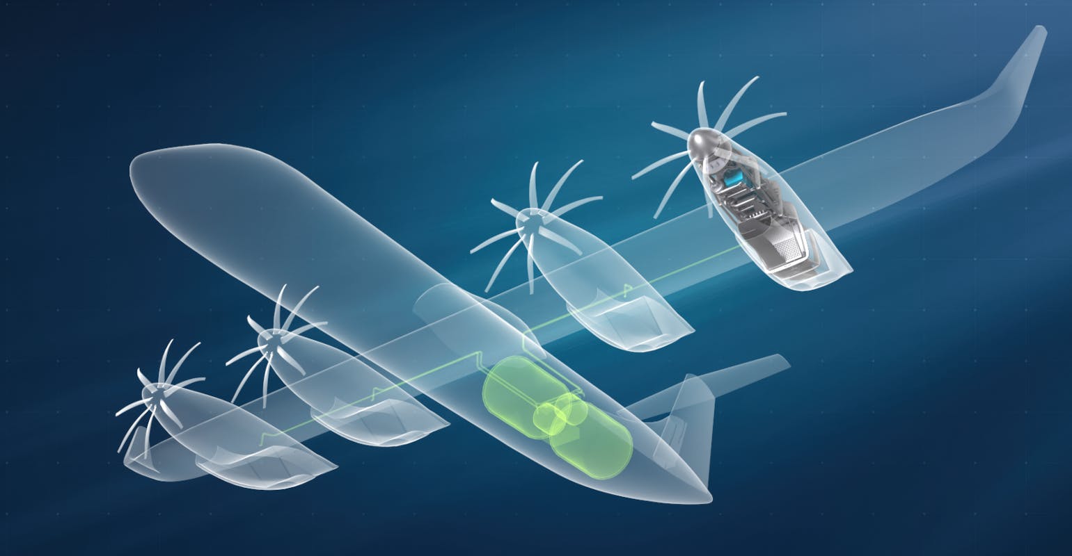 Airbus, MTU Aero Engines hydrogen fuel cel all-electric jet engine.