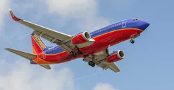 Southwest Airlines 737 Commercial Jet. Los Angeles, May 24, 2015.