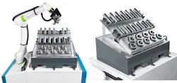 Romi GL250M turning center with robotic loading.