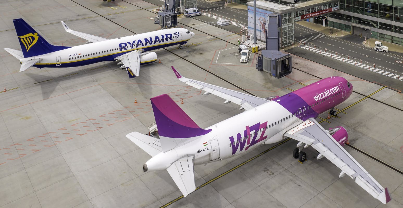 Airbus A320neo and Boeing 737 MAX at Wroclaw Airport, Poland, June 17, 2020.