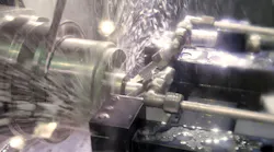 Up-close CNC milling.