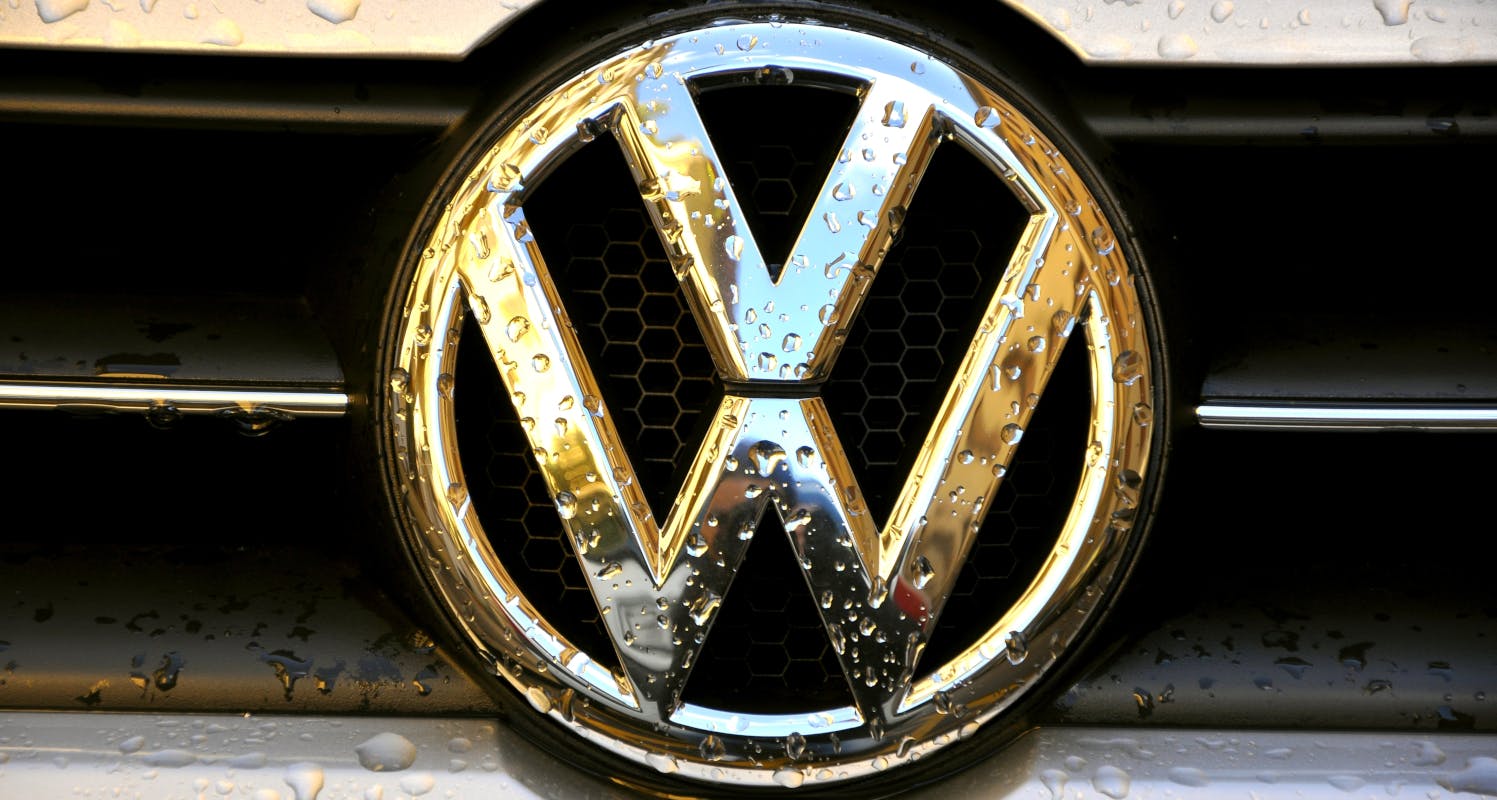 VW grill with logo