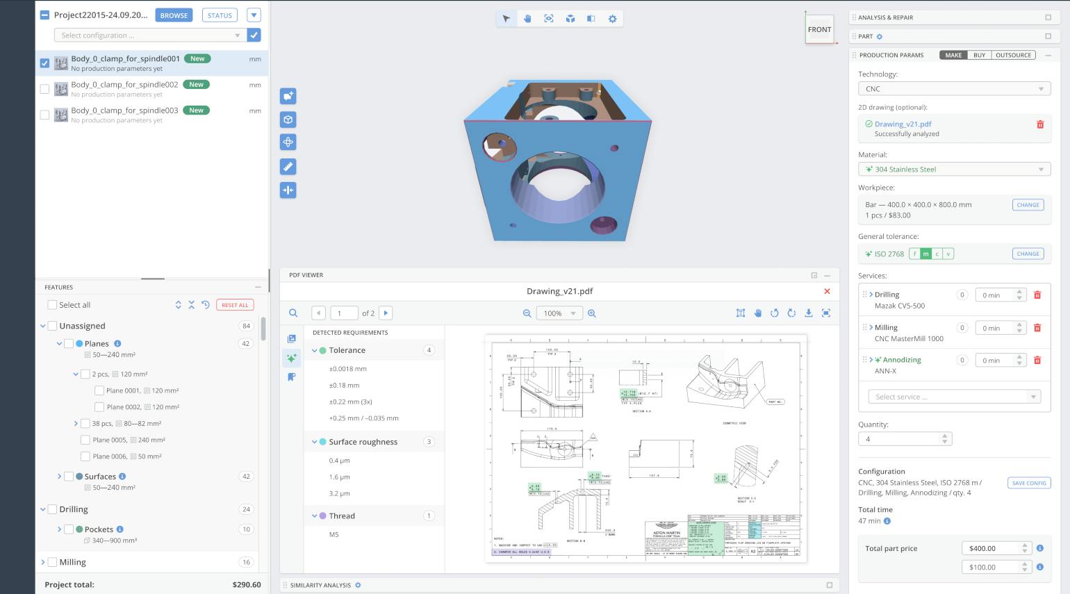 AMFG Machining Strategy feature
