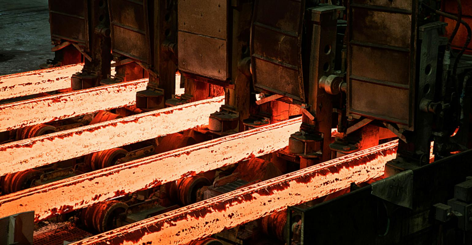 Casting steel bars @ TenarisTamsa, Veracruz, Mexico.