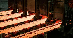Casting steel bars @ TenarisTamsa, Veracruz, Mexico.