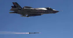 Raytheon AIM-120 missile launch.