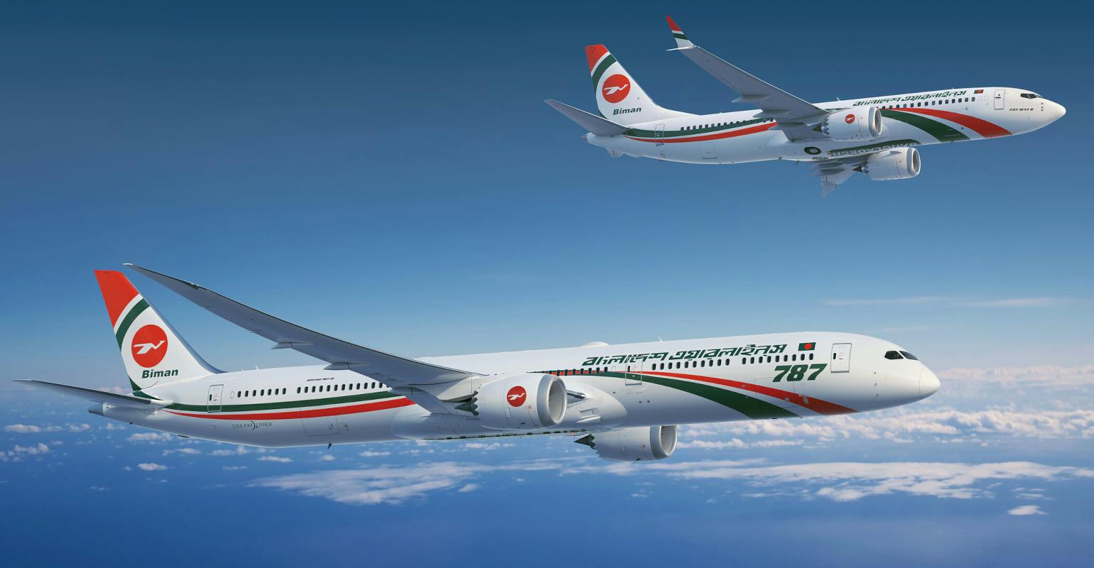 Boeing illustration, Biman Bangladesh Airlines